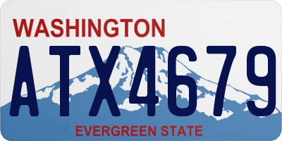 WA license plate ATX4679