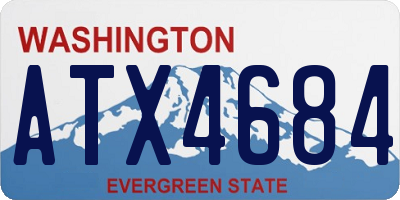 WA license plate ATX4684