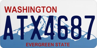 WA license plate ATX4687