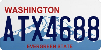 WA license plate ATX4688