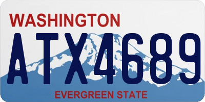 WA license plate ATX4689