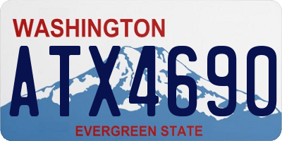 WA license plate ATX4690