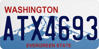 WA license plate ATX4693