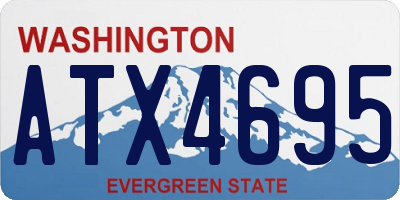 WA license plate ATX4695