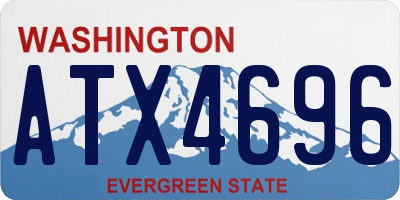 WA license plate ATX4696