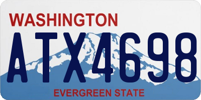 WA license plate ATX4698