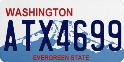 WA license plate ATX4699
