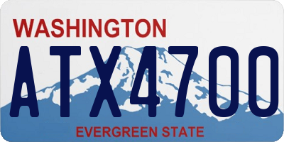 WA license plate ATX4700