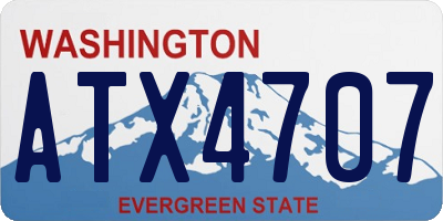 WA license plate ATX4707