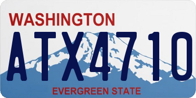 WA license plate ATX4710