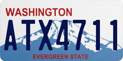 WA license plate ATX4711