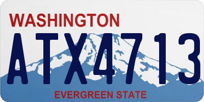 WA license plate ATX4713