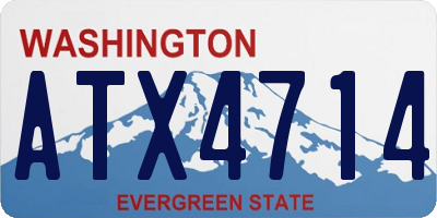 WA license plate ATX4714