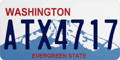 WA license plate ATX4717