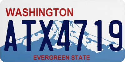 WA license plate ATX4719