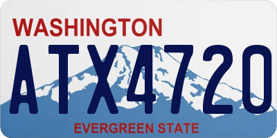 WA license plate ATX4720