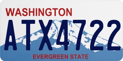 WA license plate ATX4722