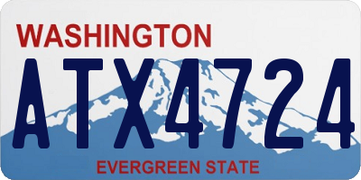 WA license plate ATX4724