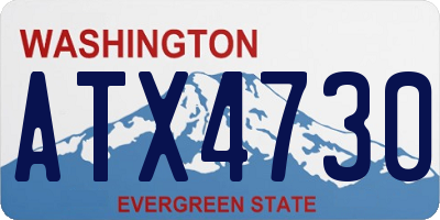 WA license plate ATX4730