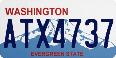 WA license plate ATX4737