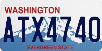 WA license plate ATX4740