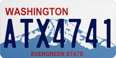 WA license plate ATX4741