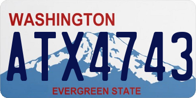 WA license plate ATX4743