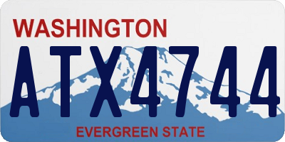 WA license plate ATX4744