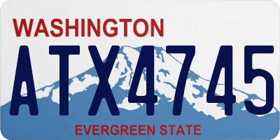 WA license plate ATX4745