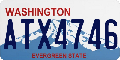 WA license plate ATX4746