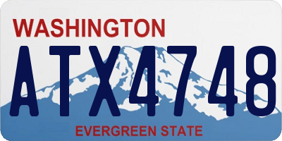 WA license plate ATX4748