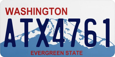 WA license plate ATX4761
