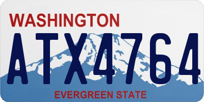 WA license plate ATX4764