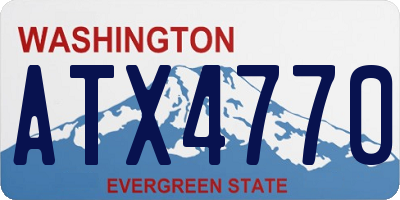WA license plate ATX4770
