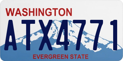 WA license plate ATX4771