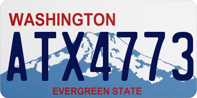 WA license plate ATX4773