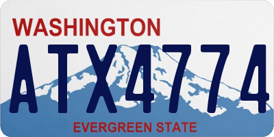 WA license plate ATX4774