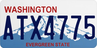 WA license plate ATX4775
