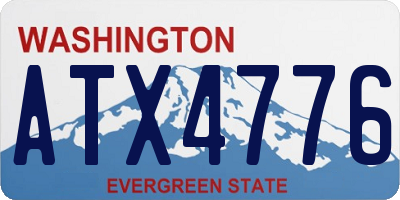 WA license plate ATX4776