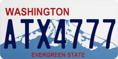 WA license plate ATX4777