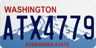 WA license plate ATX4779