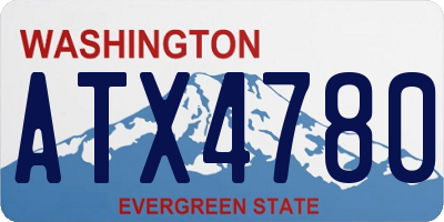 WA license plate ATX4780