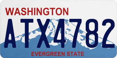 WA license plate ATX4782