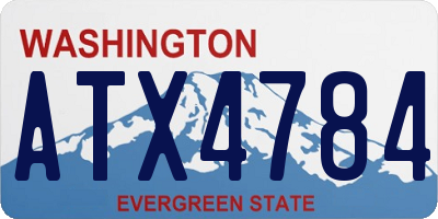 WA license plate ATX4784
