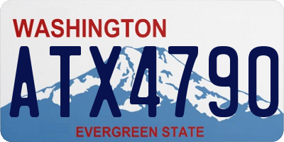 WA license plate ATX4790