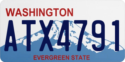 WA license plate ATX4791