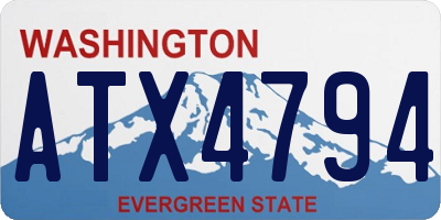 WA license plate ATX4794