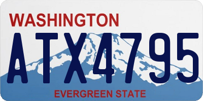 WA license plate ATX4795