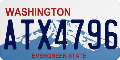 WA license plate ATX4796