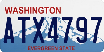 WA license plate ATX4797